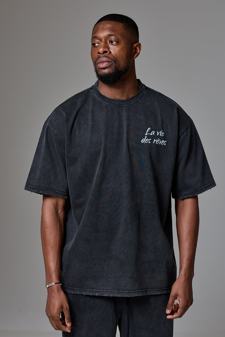 La Vie Des Rêves Washed T-shirt - Black
