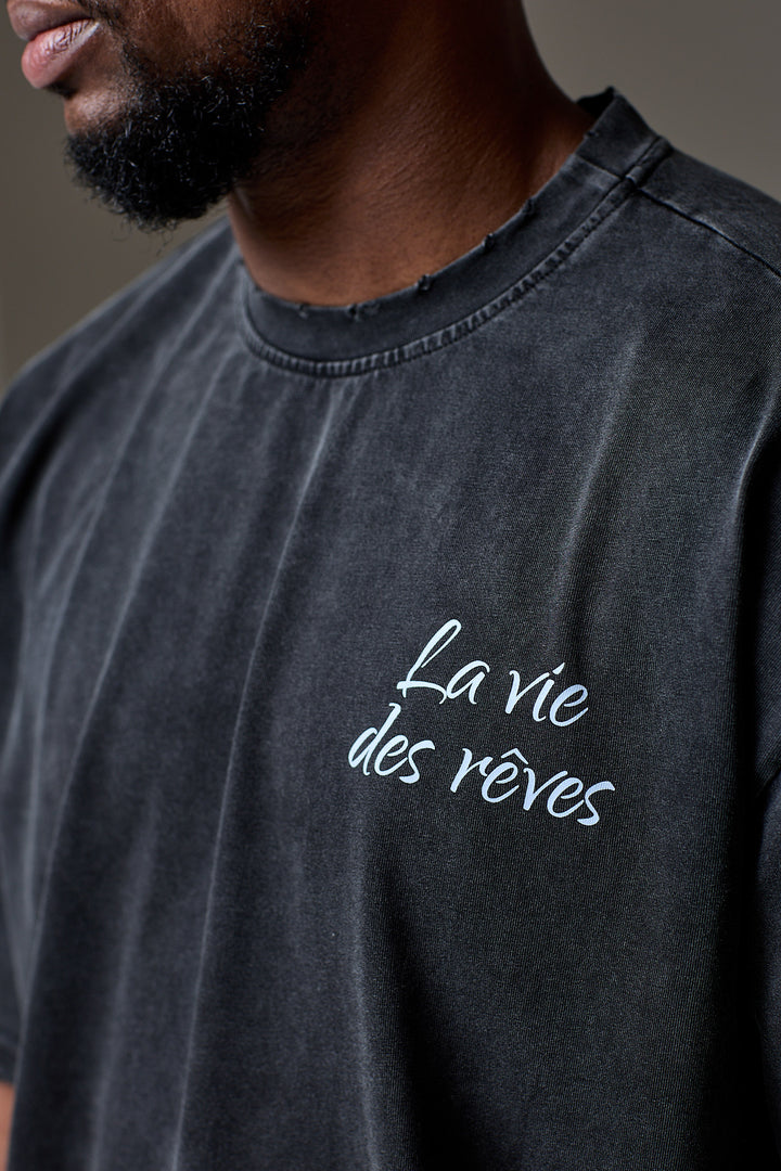 La Vie Des Rêves Washed T-shirt - Black