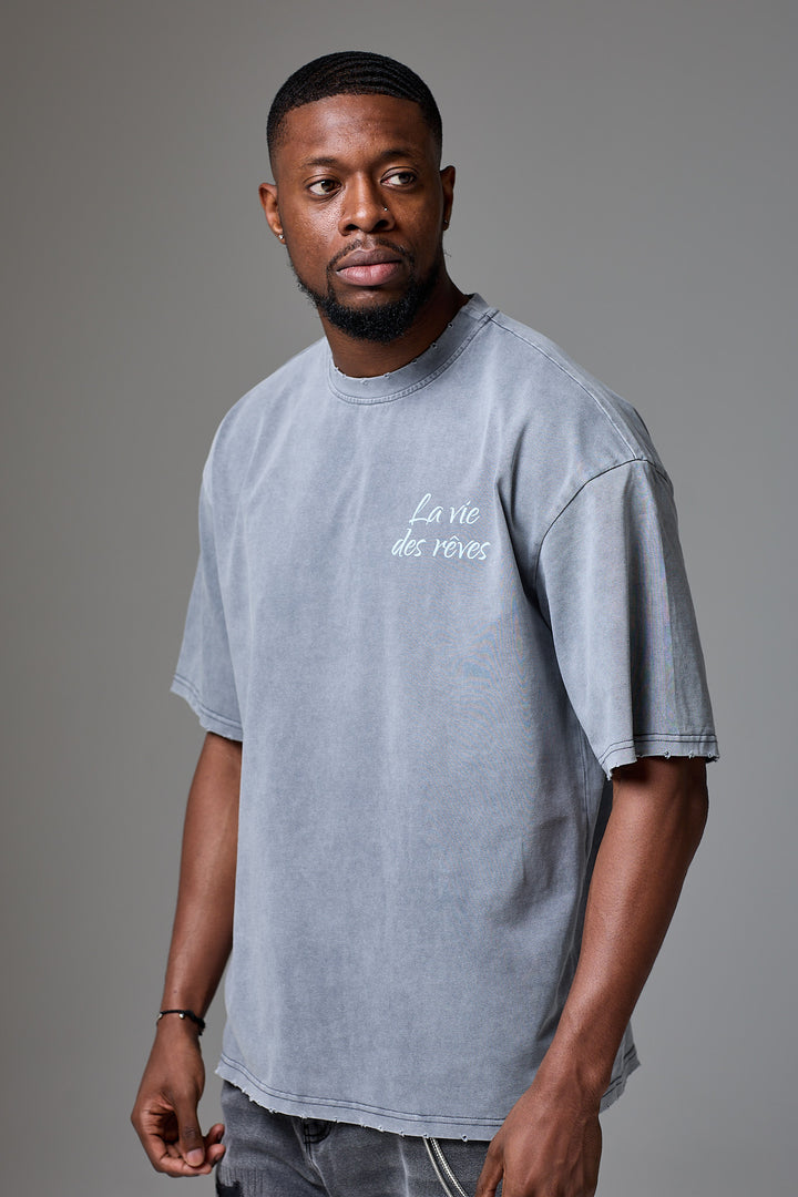 La Vie Des Rêves Washed T-shirt - Grey