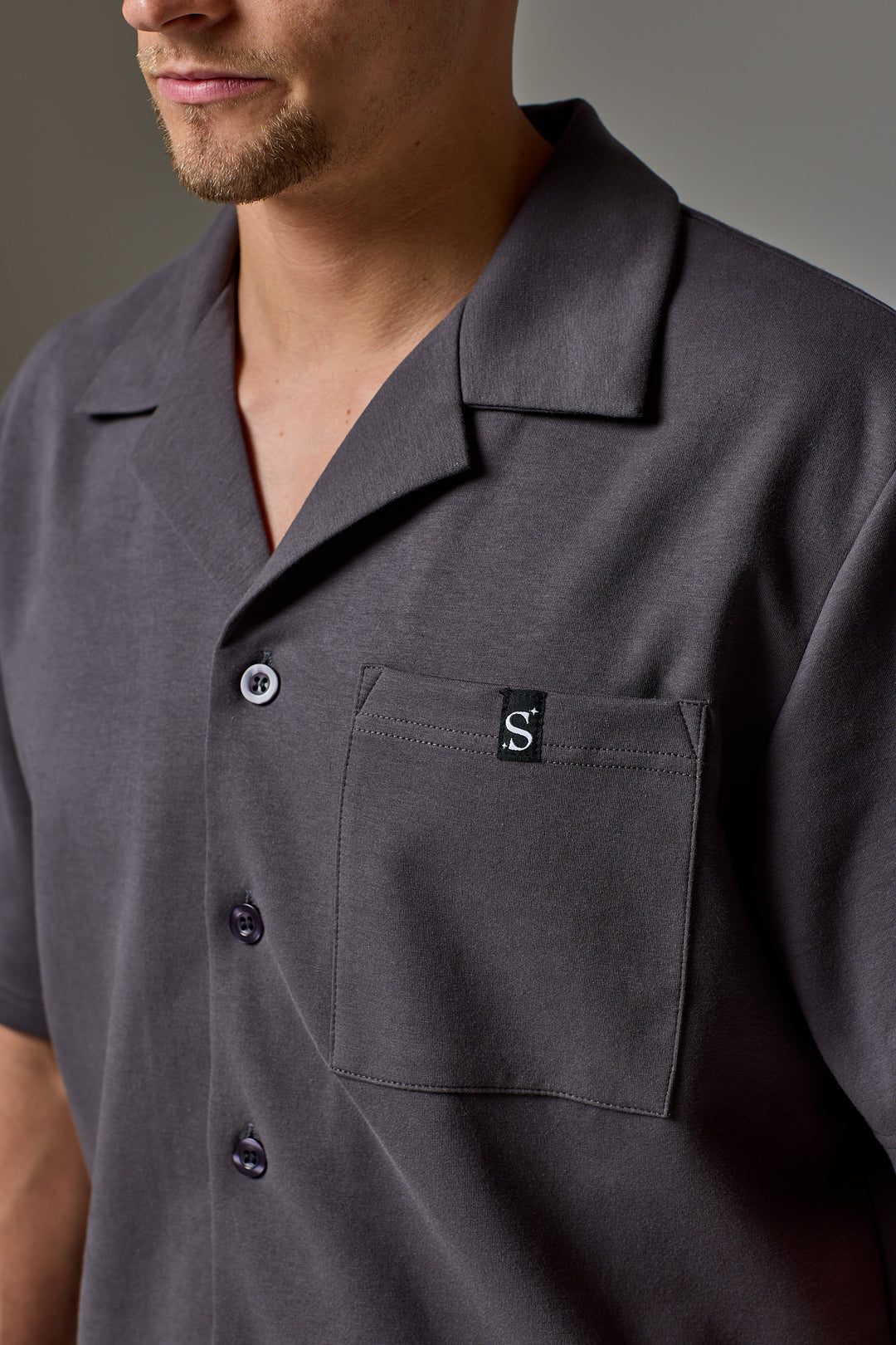 S* Button Shirt - Grey