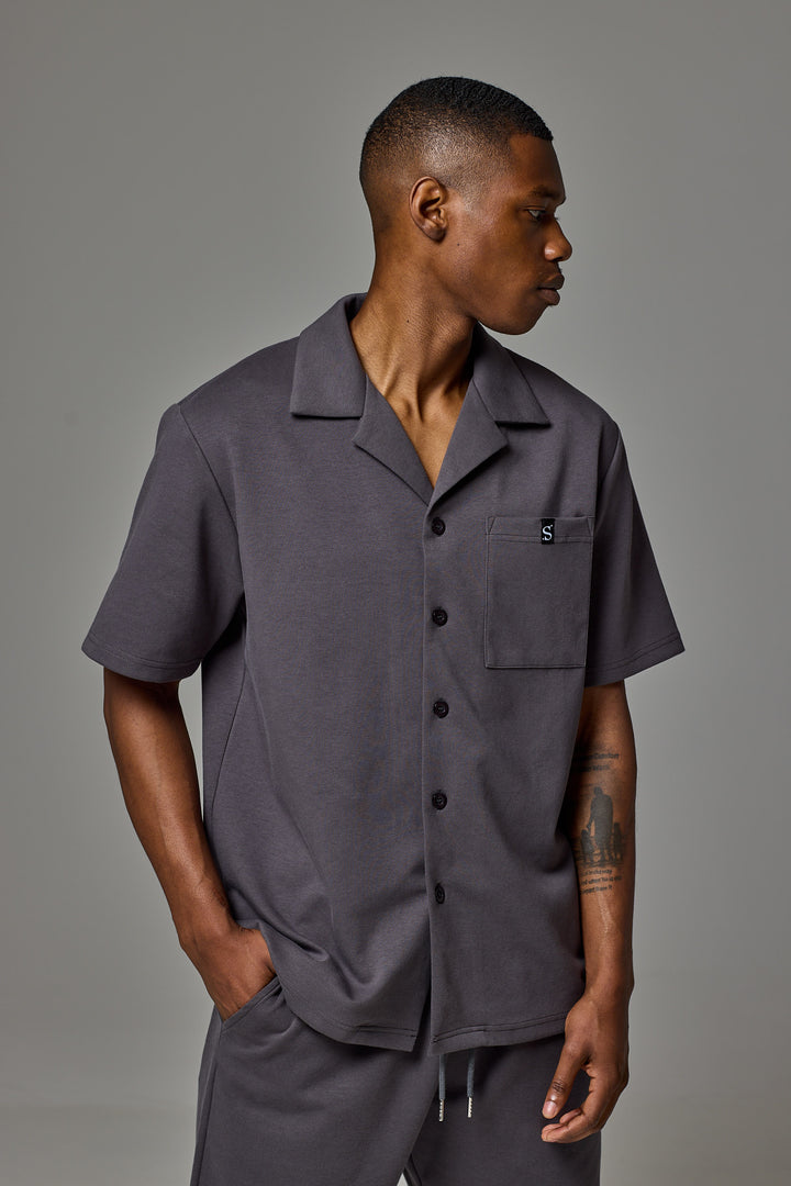 S* Button Shirt - Grey