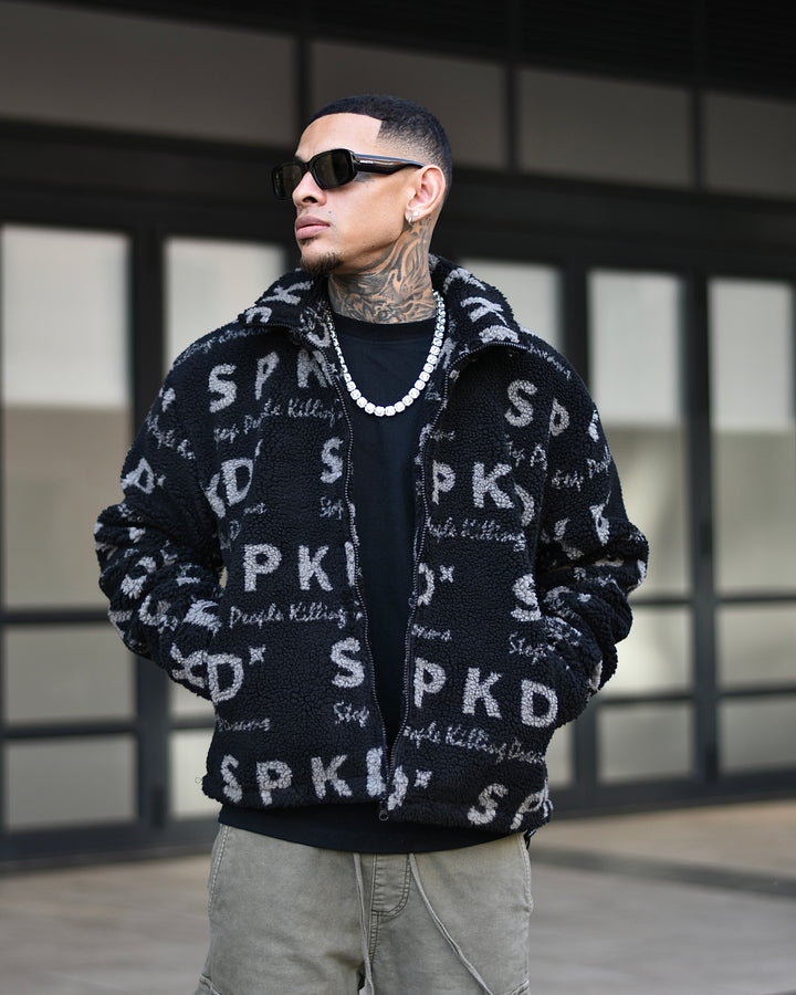 SPKD Pattern Fleece Black