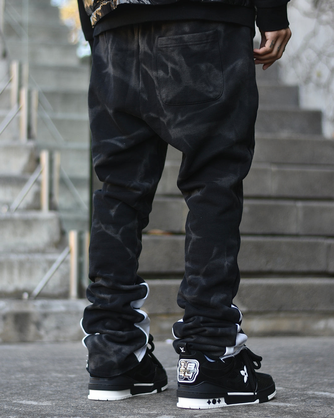 Washed Track Pants Black