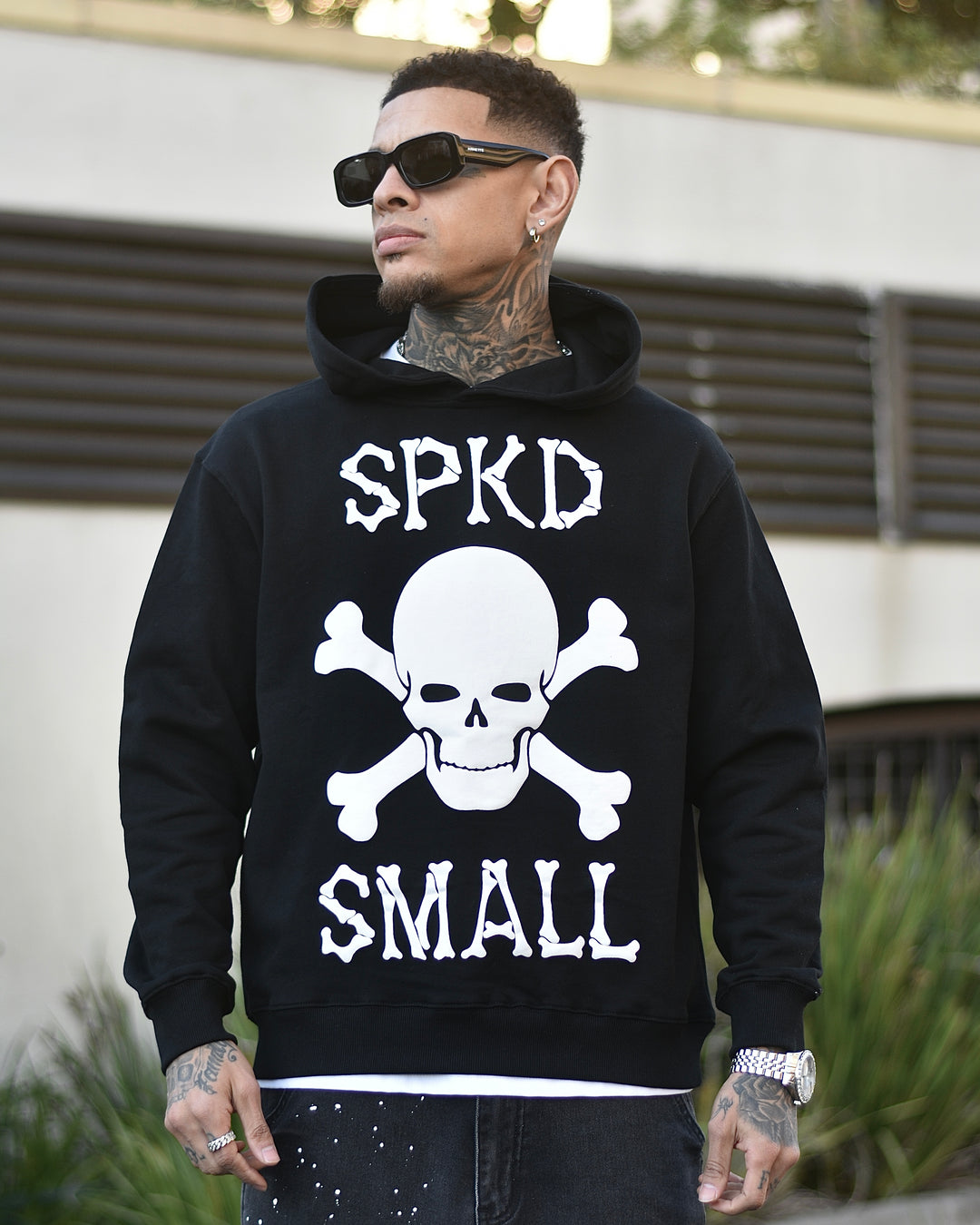 Skull Hoodie Size Black