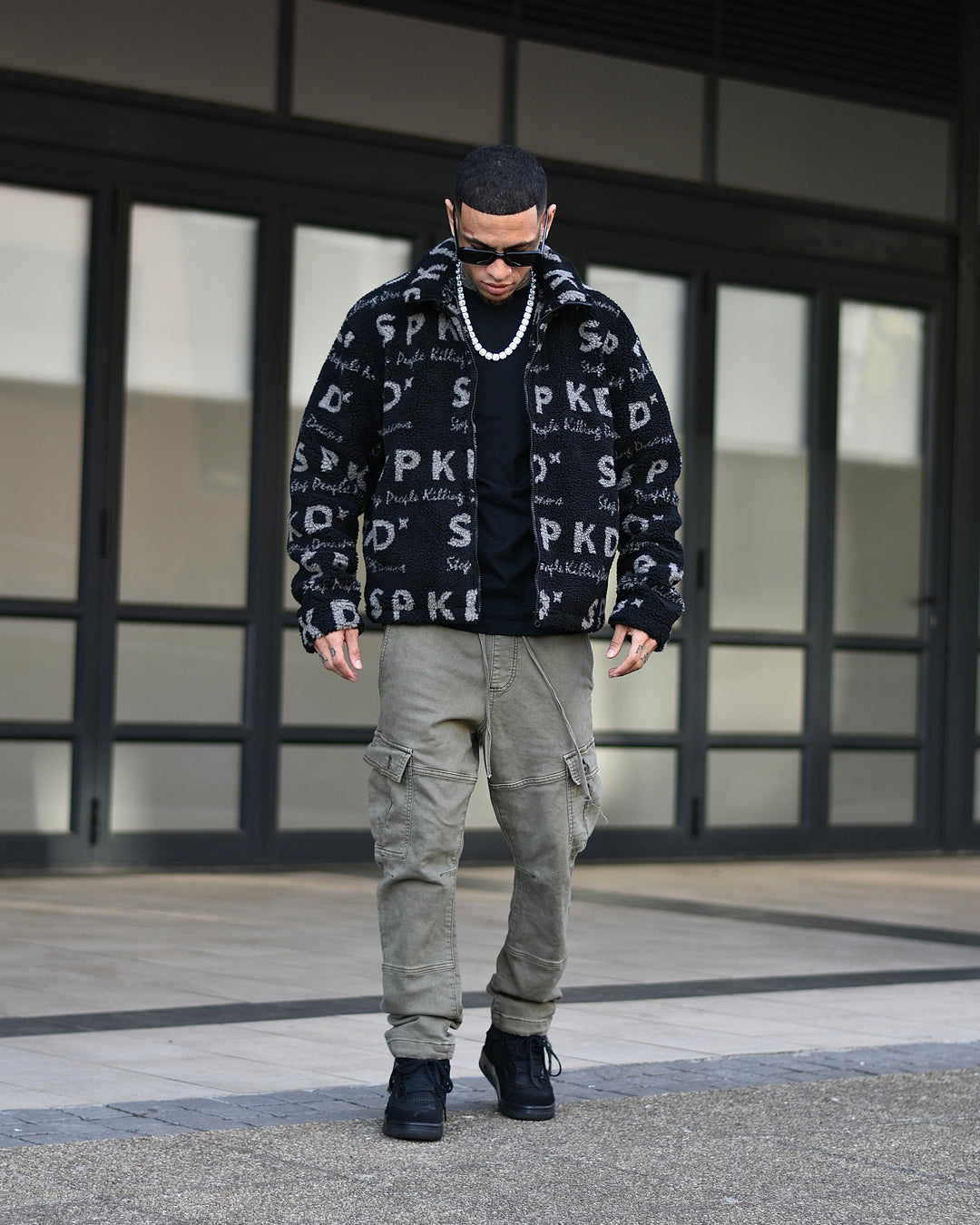 SPKD Pattern Fleece Black