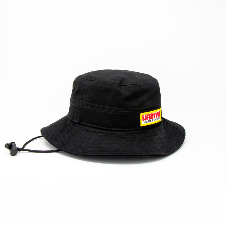 Cotton Red & Yellow Lifestyle Patch Bucket Hat