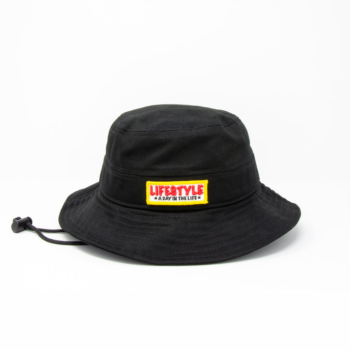 Cotton Red & Yellow Lifestyle Patch Bucket Hat