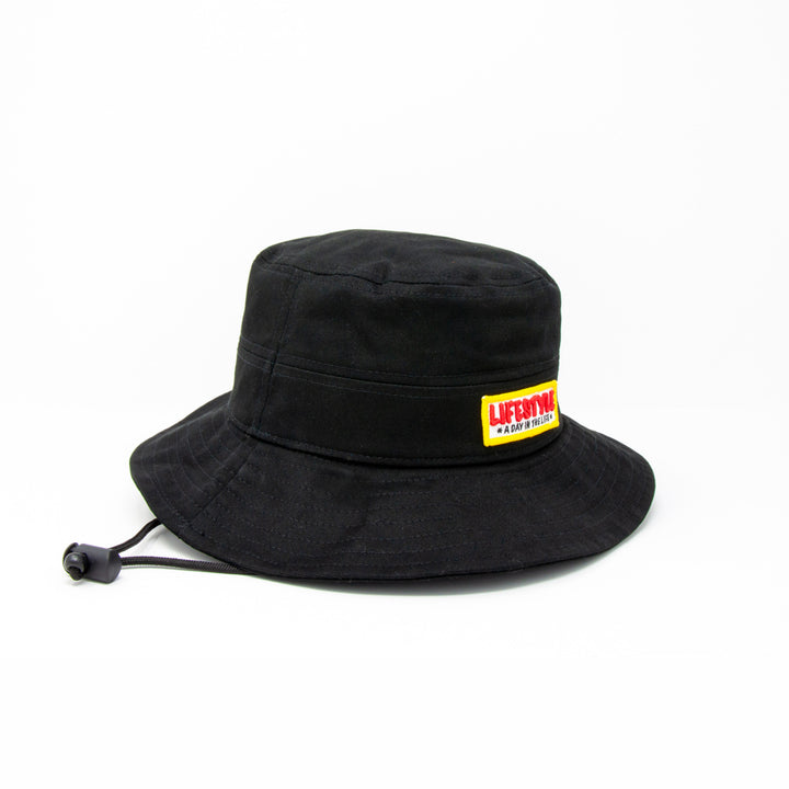 Cotton Red & Yellow Lifestyle Patch Bucket Hat - Kids